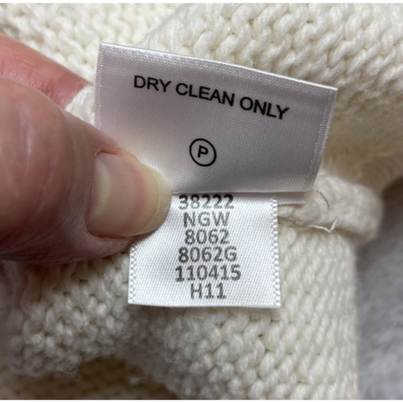 Hanna Andersson Sweater Womens XL Ivory Wool Blend Embroidered Floral Pullover - Picture 5 of 8